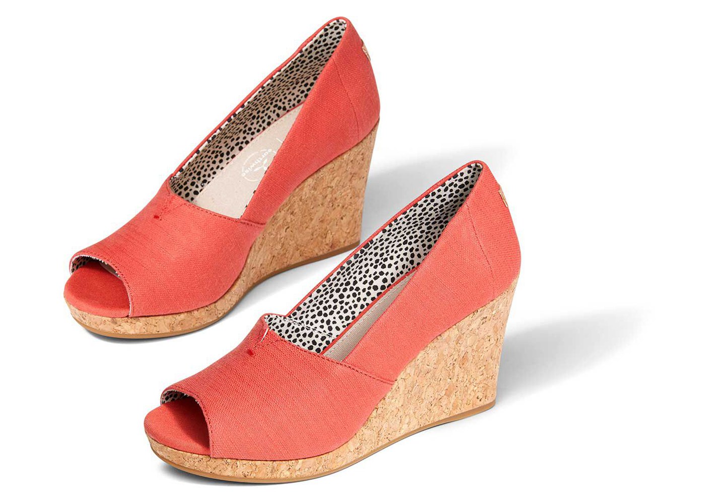 Toms Michelle Heel Wedge Orange - Womens - 58061-KXFR